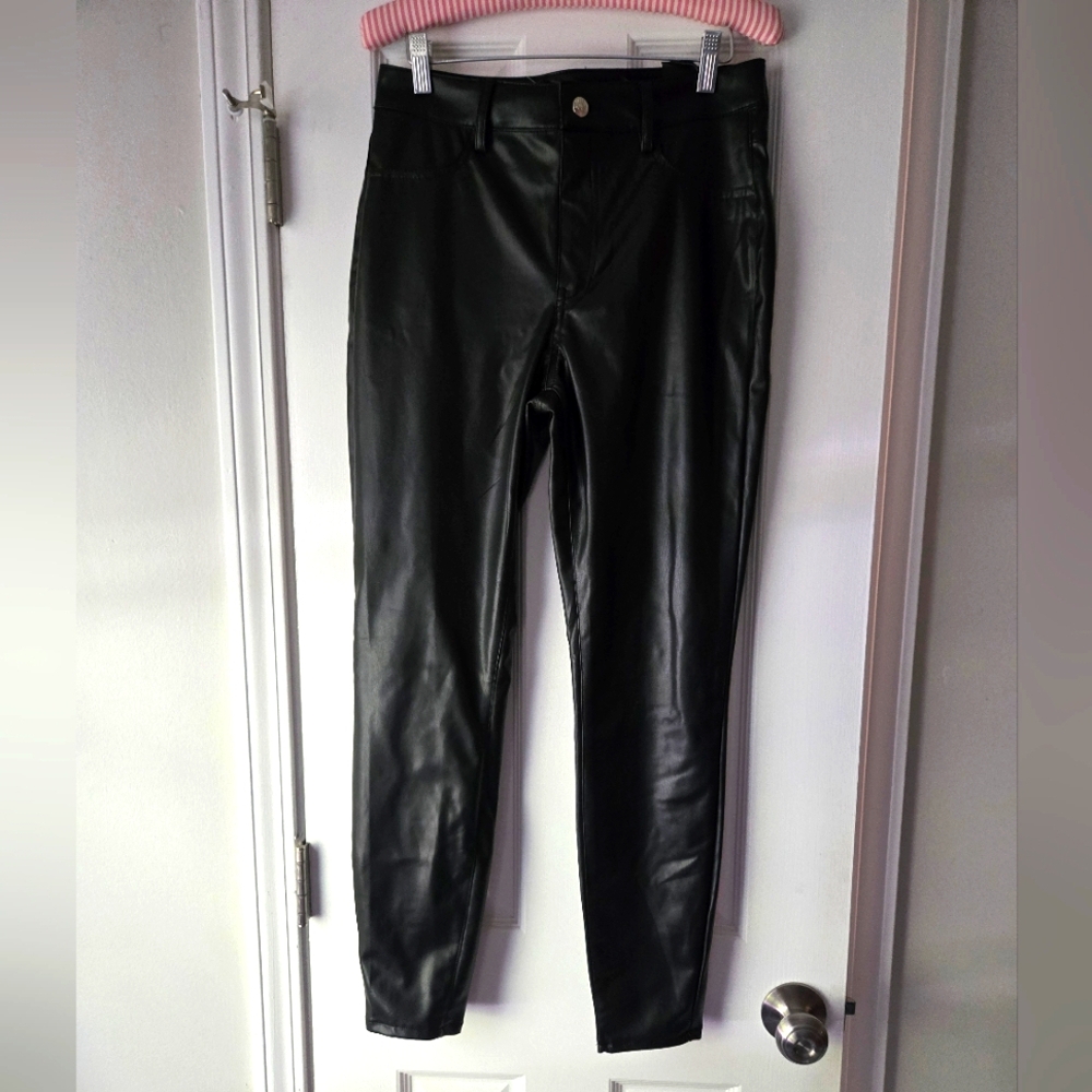 Vegan Leather High Waisted Pants